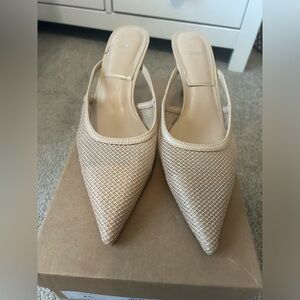 Zara kitten heel mesh pointed shoe